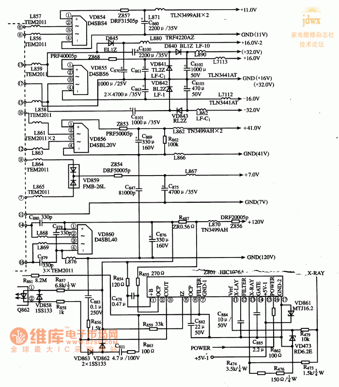 (110.14 KB) --------------------------------- 晕,楼上的师傅一天都不见影,还有哪位师傅有这东西啊,要再找不到我就要改了,保护电路不要也罢了,反正再拖的话人家都想换机 --------------------------------- 看你的描述好像是 接触不良 的现象。, 不过 以我的记忆。东芝 的背投 数码盒出问题后的现象 也可能导致 保护现象(一般多为图像彩色不正常现象) --------------------------------- 呵呵肯定不是接